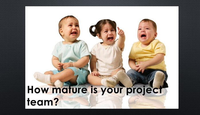 How mature is your project team or your PMO?